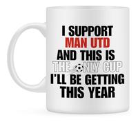 Dad Father Gift Funny Football Mug Gift for Man United Fans -11oz Ceramic Coffee Cup Gift for Football Fans - Perfect Birthday Present for Son, Dad, Brother, Uncle & Friend (Man United)