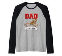 Dad Father's Day Bearded Dragons Costume Wild Animal Lover Raglan Baseball Tee