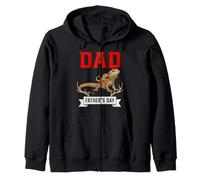 Dad Father's Day Bearded Dragons Costume Wild Animal Lover Zip Hoodie