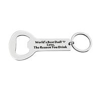 Dad Fathers Day Gift Daddy Keyeing Gift Beer Bottle Opener Keyring Dad Keychain Dad Gifts from Daughter Son to Dad Christmas Birthday Gift Openers Keychain Gifts for Best Dad Ever Gifts Father Keyring