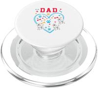 DAD Father's Day Heart Shape Three Cute Poodles Owner PopSockets PopGrip for MagSafe