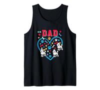 DAD Father's Day Heart Shape Three Cute Poodles Owner Tank Top