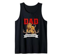 Dad Father's Day Lions Costume Wild Animal Lover Family Tank Top