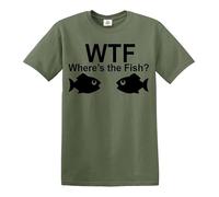 DAD Fishing Legend T-Shirt Funny Gift Fisherman Carp Angler Fishing Tackle Top (WTF Where’s The Fish)