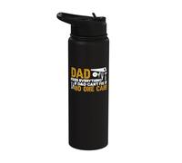 Dad Fixes Everything If Dad Can't No One Can Handyman Daddy Stainless Steel Insulated Water Bottle