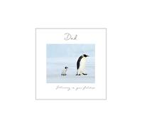 Dad Following Your Footsteps Penguin Father's Day Greeting Card Woodmansterne
