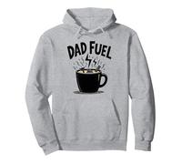 Dad Fuel: Coffee Mug with Tools for Handy Fathers Pullover Hoodie, Adult Unisex, Heather Grey, S