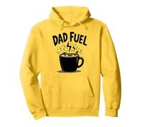 Dad Fuel: Coffee Mug with Tools for Handy Fathers Pullover Hoodie, Adult Unisex, Lemon, L