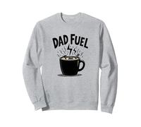 Dad Fuel: Coffee Mug with Tools for Handy Fathers Sweatshirt, Adult Unisex, Heather Grey, S
