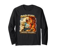 Dad Fuel Grill Dad Vintage Hot Dog Grill Masters Gift Long Sleeve T-Shirt