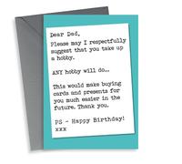 Dad 'Get a Hobby' Birthday Card
