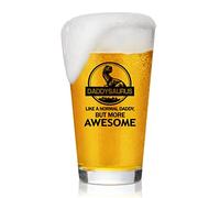 Dad Gift Daddysaurus Beer Pint Glasses for Men, Best Father's Day and Birthday Gifts from Daughter or Son