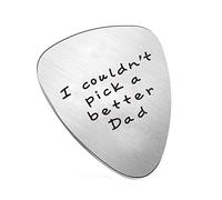 Dad Gift for Father's Day - I Couldn't Pick a Better Dad Guitar Pick Inspirational Christmas Birthday Gifts for Dad (I could't pick a better Dad)
