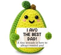 Dad Gift from Daughter Fathers Day Decor Emotional Support Crochet Positive Crochet Avocado Potato Pickle Mini Handmade Birthday Gift for Father Funny