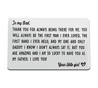 Dad Gift from Daughter, Metal Wallet Card Insert for Father's Day Gift for Dad Father Daddy Papa, Thank You Dad Gift for Birthday Christmas Thanksgiving Gift Ideas, I Love You Dad Gift for Men