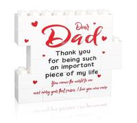 Dad Gifts, Dad, Father's Day Meaningful Personalized Building Block Plaque, From Daughter And Son, Creativity For Fathers Day Christmas, Birthday, New Year