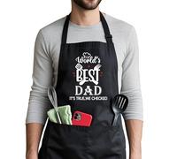 Dad Gifts,Fathers Day Dad Gifts,Gift for Fathers Day from Daughter Son,Daddy Presents,Christmas Daddy Gift,Best Daddy Present,Best Chef Apron for Daddy,Adjustable Black Pinny Apron with Pockets