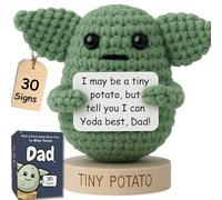 Dad Gifts for Fathers Day - Crochet Yoda Figure with 30 Signs for Dads, Funny Star Wars, Unique Gift for Father, Cool Dad Birthday Gift, Best Dad Ever Presents from Daughter or Son