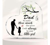 Dad Gifts from Daughter Dad Acrylic Plaque 4x4 Inch Fathers Day Plaques Gifts for Dad Christmas Gifts for Dad Dad Plaques from Daughter