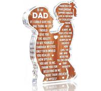 Dad Gifts from Daughter Dad Birthday Gift from Daughter - Christmas Best Dad Ever Gifts Idea Daddy Bpnus New Dad Gift Father's Day Valentines Easter Desk Decor Acrylic Plaque Sign