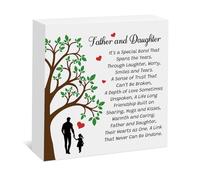 Dad Gifts From Daughter Father’s Day Gift Wood Box Sign Christmas Birthday Retirement Gifts for Father Daddy Dad I Love You Gift Wooden Plaque Box Sign Desk Decor