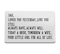 Dad Gifts from Daughter Metal Wallet Inserts Card Thank You Gift for Father Papa Stepdad Today A Bride Tomorrow A Wife Forever Your Little Girl Wedding Appreciation Gift for Father from Daughter