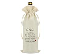 Dad Gifts from Daughter Son I Love You Wine Bag Gift for Dad Thank You Gift for Dad Fathers Day Gift Dad Appreciation Gift Christmas Thanksgiving Birthday Gift for Dad Father Reusable Wine Bottle Bag