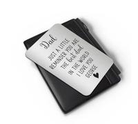 Dad Gifts from Daughter & Son Personalised Metal Wallet Card Insert Birthday Fathers Day Gift for Him Keepsake Fatherhood Present (Dad Quote)