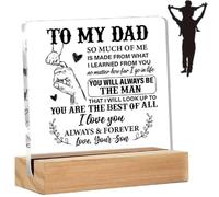 Dad Gifts from Son,to My Dad Acrylic Sign from Son,Dad Gifts to My Dad,Father Gifts for Birthday Christmas Father's Day,to My Dad Acrylic Plaque with Wooden Stand Sign Desk Decor for Home Office