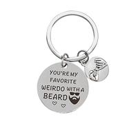 Dad Gifts Keychain,You're My Favorite Weirdo Keychain Fathers Day Keyring Daddy Birthday Gifts Keyring from Son Daughter Best Dad Ever Gifts Keychain for Dad Christmas Thanksgiving Day A4-HXYSK