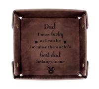 Dad Gifts,Presents for Dad,Daddy Gifts,Papa Gift,Papa Bedside Organiser,Father Birthday Gift,Dad Xmas Presents,Leather Tray,Father's Day Present