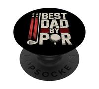 Dad Golf Best Dad By Par Funny Par Golfing Matching Apparel PopSockets Adhesive PopGrip
