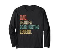 Dad Grandpa Bear Hunting Legend Adventure Bear Hunting Long Sleeve T-Shirt