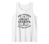 dad Grandpa Great Grandpa i just Keep Funny Father's Day Tank Top
