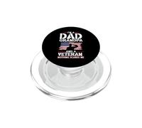 Dad Grandpa Veteran Nothing Scares Patriotic Veterans Day US PopSockets PopGrip for MagSafe