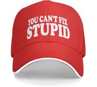 Dad Hat You Can't Fix Stupid Cap Sun Protection Headwear Lightweight Sport Hat for Outdoor Running Hiking
