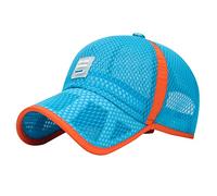 Dad Hats Men Youth Size Kid's Mesh Twill 6 Panel Trucker Hat Mesh Baseball Cap Lay Hat (F, One Size)