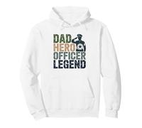 Dad Hero Officer Legend Military Veteran Father's Day Pullover Hoodie