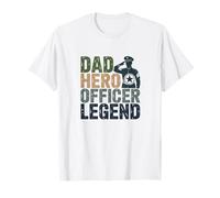 Dad Hero Officer Legend Military Veteran Father's Day T-Shirt