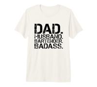 Dad Husband Bartender Badass Funny Bartending Mixologist Premium T-Shirt