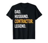 Dad Husband Contractor Legend Mens Construction Worker Gifts T-Shirt