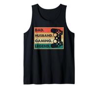 Dad Husband Gaming Legend Retro Gamer Controller Tank Top