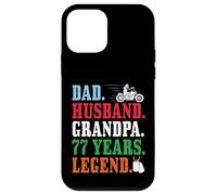 Dad Husband Grandpa 77th Birthday Biker Legend 77 Years Old Case for iPhone 12 mini