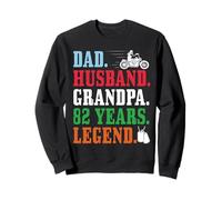 Dad Husband Grandpa 82nd Birthday Biker Legend 82 Years Old Sweatshirt