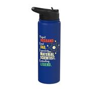 Dad Husband Material Scientist Stainless Steel Insulated Water Bottle