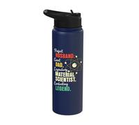 Dad Husband Material Scientist Stainless Steel Insulated Water Bottle