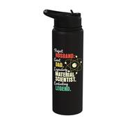Dad Husband Material Scientist Stainless Steel Insulated Water Bottle