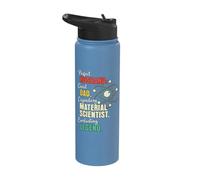 Dad Husband Material Scientist Stainless Steel Insulated Water Bottle