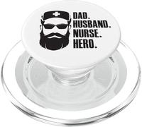 Dad Husband Nurse Hero Quote for Nurse's Day Essentials PopSockets PopGrip for MagSafe