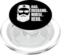 Dad Husband Nurse Hero Quote for Nurse's Day Essentials PopSockets PopGrip for MagSafe